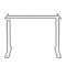 Mesa elevatória elétrica de duas pernas